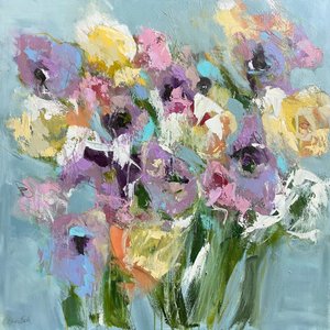 Lebendige abstrakte Blumen
