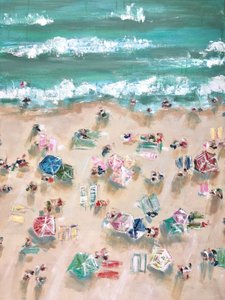 Lebendige Strandsonnenschirme