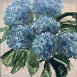 Lebendige blaue Hortensien von Emma Bell