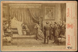 Kaiser Napoleon III auf seinem Sterbebett