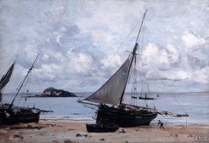 Gestrandete Boote in St. Jean, 1884