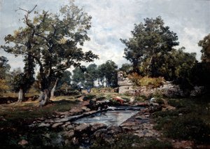 Die Wäscherei der Coataner am Morgen, 1883 von Emmanuel Lansyer