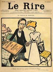 Der Tag vor der Hochzeit, Karikatur vom Titelblatt von 