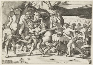 Kampf der Lapithen und Kentauren von Enea Vico