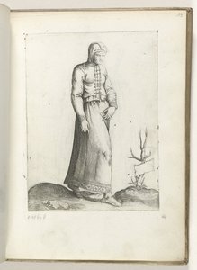 Eine Frau aus Spanien, gekleidet nach der Mode um 1550 von Enea Vico
