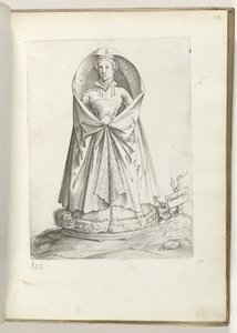 Flandrische Frau (Eine Frau aus Flandern, gekleidet nach der Mode um 1550)
