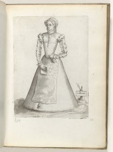 Galla Frau (Eine verheiratete Frau aus Frankreich, gekleidet nach der Mode um 1550)