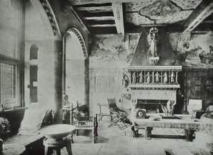 9 Melbury Road: Wohnzimmer, 1890 von English Photographer