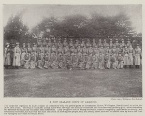 Ein neuseeländisches Amazonenkorps, 1900 von English Photographer