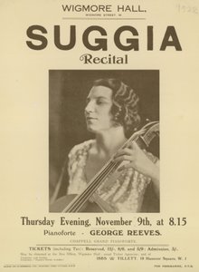 Anzeige für ein Suggia-Konzert in der Wigmore Hall