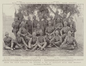 Nach der Tirah-Kampagne, die Offiziere des 2. Bataillons des Royal Irish Regiment von English Photographer