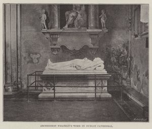 Grab des Erzbischofs Whately in der Kathedrale von Dublin von English Photographer