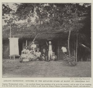 Ashanti-Expedition, Offiziere der Vorhut in Mansu am Weihnachtstag von English Photographer