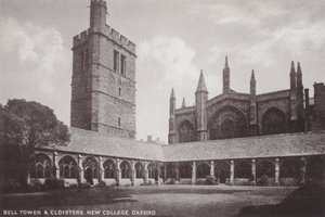 Glockenturm und Kreuzgänge, New College, Oxford von English Photographer