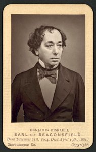 Benjamin Disraeli, Earl of Beaconsfield, Gedenkfotokarte (s/w Foto) von English Photographer