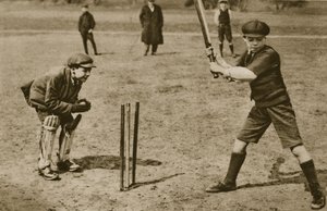 Jungen spielen Cricket, Parliament Hill Fields