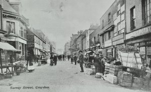 Britannia, Surrey Street, Croydon: Straßenmarkt, 1890