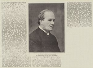 Kanonikus und Erzdiakon Farrar, der neue Kaplan des House of Commons von English Photographer