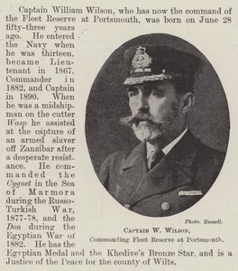 Kapitän W. Wilson, Kommandant der Flottenreserve in Portsmouth