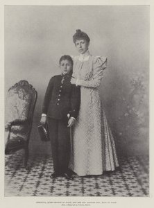 Christina, Regentin von Spanien, und ihr Sohn, Alfonso XIII., König von Spanien