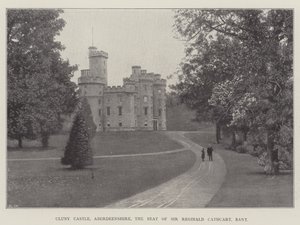 Cluny Castle, Aberdeenshire, der Sitz von Sir Reginald Cathcart, Baronet