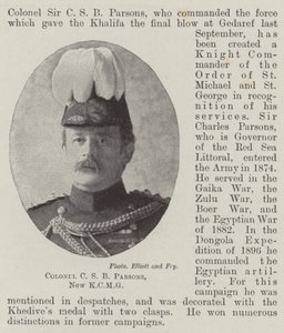 Colonel C. S. B. Parsons, neuer KCMG