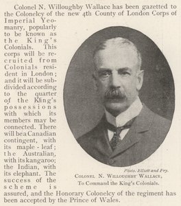 Oberst N. Willoughby Wallace, Kommandeur der King
