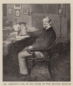 Dr. Garnett, CB, in seinem Zimmer im British Museum von English Photographer
