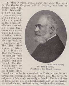 Dr. Max Nordau, Präsident des Zionistenkongresses