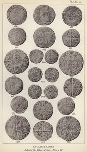 Englische Münzen, Edward der Schwarze Prinz, Henry IV von English Photographer