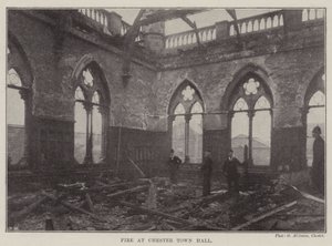 Feuer im Rathaus von Chester von English Photographer