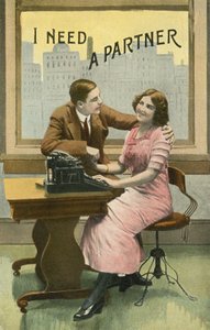 Flirtende Schreibkraft