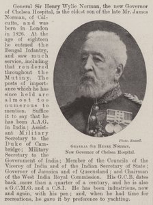 General Sir Henry Norman, neuer Gouverneur des Chelsea Hospital von English Photographer