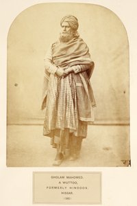 Gholam Mahomed, ein Wuttoo, ehemals Hindus, Hissar, aus The People of India, von J. Forbes Watson, veröffentlicht 1868