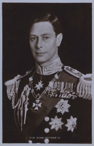 Seine Majestät König Georg VI (s/w Foto) von English Photographer