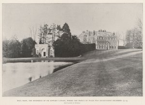 Hall Barn, die Residenz von Sir Edward Lawson, wo der Prinz von Wales am 13.-14. Dezember unterhalten wurde von English Photographer