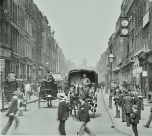 Hatton Garden: Blick nach Norden von Holborn Circus, London, 1895
