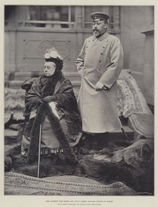 Ihre Majestät die Königin und HRH Albert Edward, Prinz von Wales von English Photographer