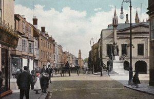 Hauptstraße und Queen Victoria Denkmal, Newport von English Photographer
