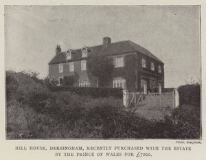 Hill House, Dersingham, kürzlich vom Prinzen von Wales mit dem Anwesen für £7000 gekauft von English Photographer