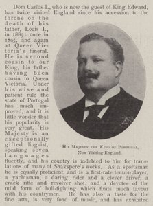 Seine Majestät der König von Portugal, derzeit zu Besuch in England von English Photographer