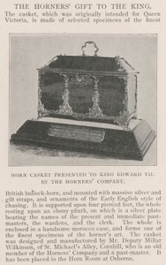 Hornkassette, präsentiert an König Edward VII von der Horners Company von English Photographer