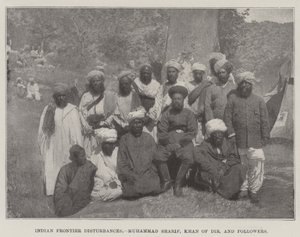 Indische Grenzunruhen, Muhammad Sharif, Khan von Dir, und Anhänger