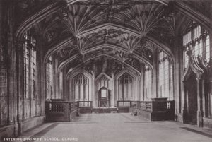Innenansicht der Divinity School, Oxford von English Photographer