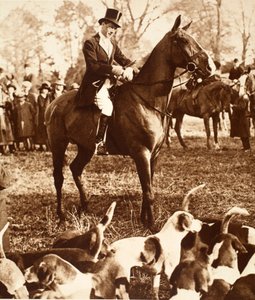 König Edward VIII. mit der Beaufort-Jagd, 1923
