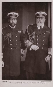 König Edward VII, König George V (s/w Foto) von English Photographer