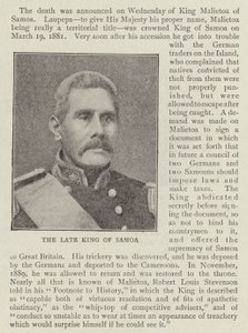 König Malietoa von Samoa von English Photographer