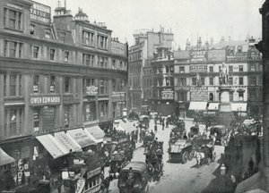 King William Street, das Ende der Cannon Street, mit der Statue von König William von English Photographer