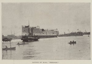 Stapellauf der HMS Terrible