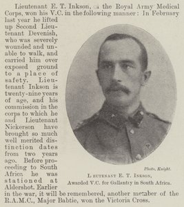 Leutnant E T Inkson, ausgezeichnet mit dem VC für Tapferkeit in Südafrika von English Photographer